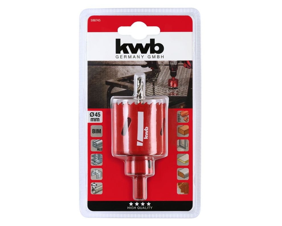 Sierra copa bimetálica 45 mm KWB-1
