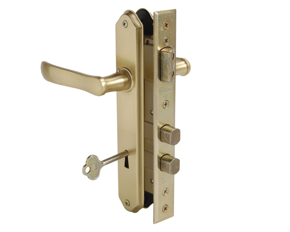 Cerradura embutida manilla dormitorio bronce 1050-914 Scanavini-0
