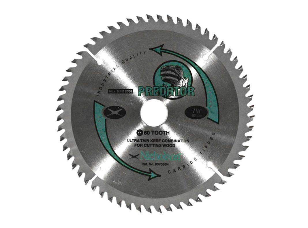 Disco sierra circular 7 1/4'' 60 dientes Nicholson-0