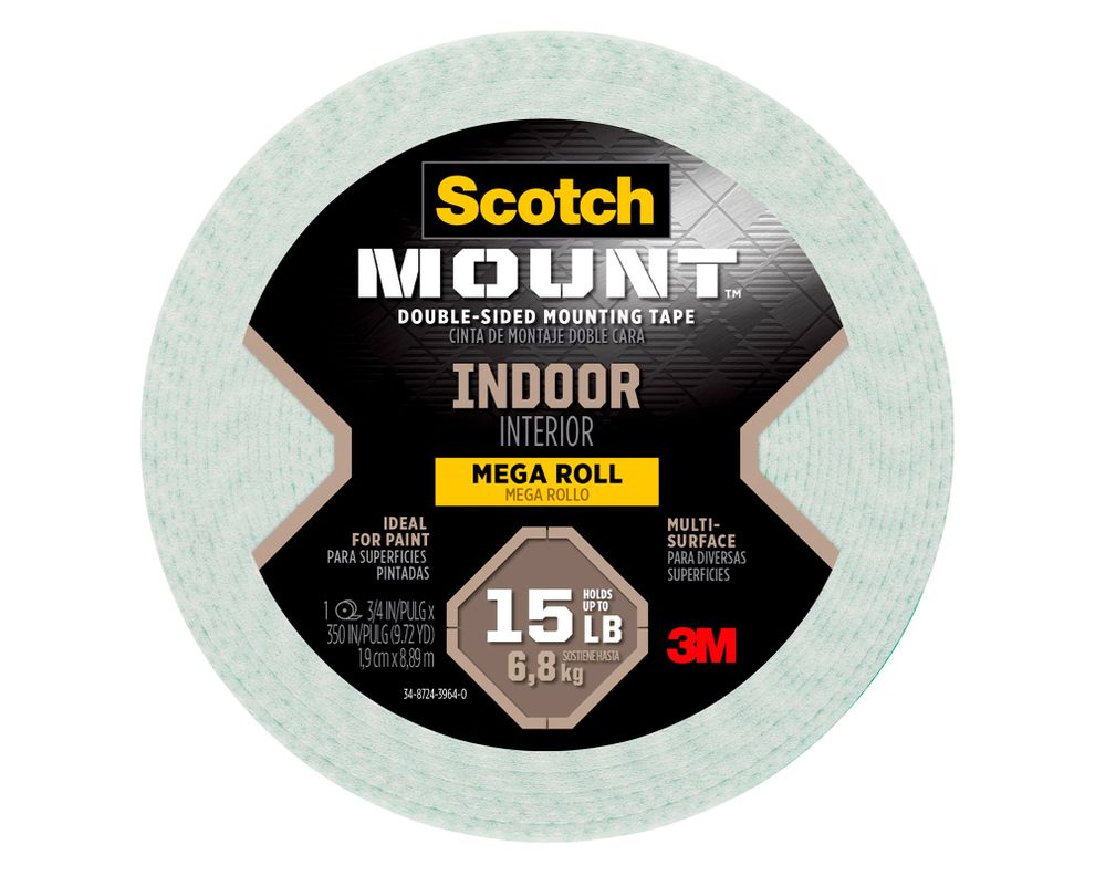 Cinta montaje doble faz Interior 1.9 cm x 8.89 m blanco-0