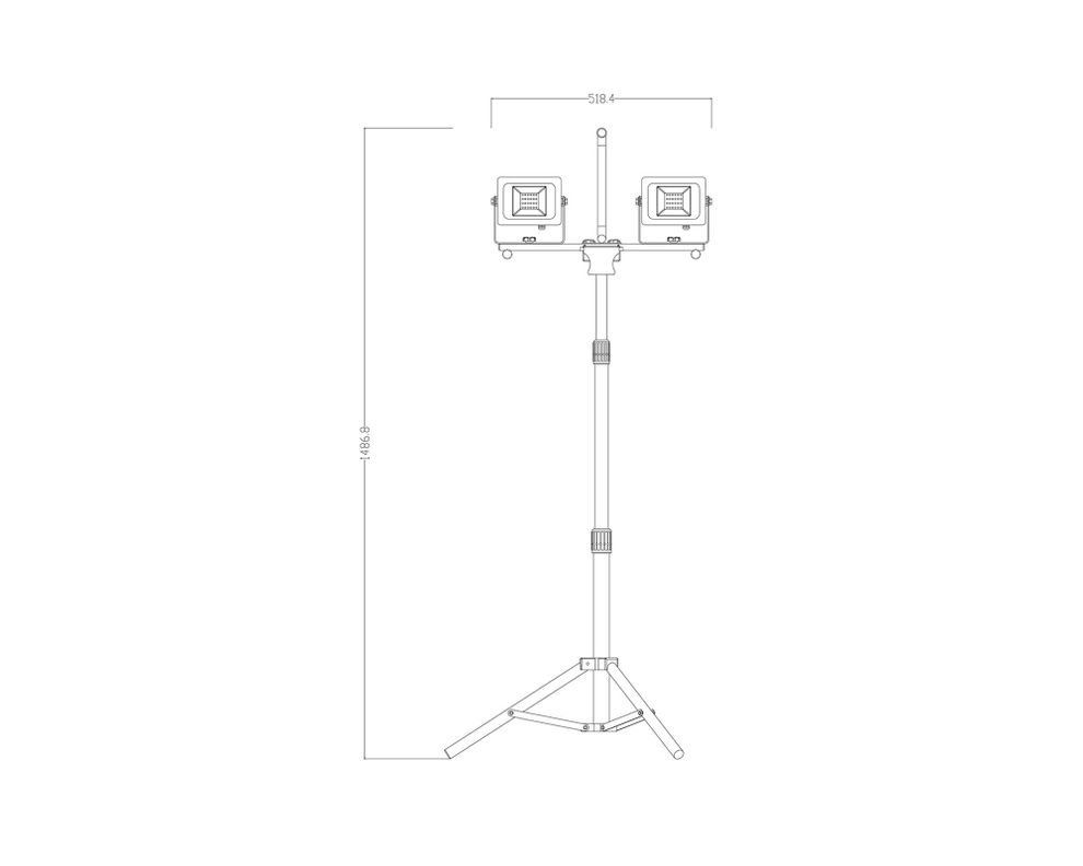 Reflector trípode 2L 20W luz fría Abitare-6