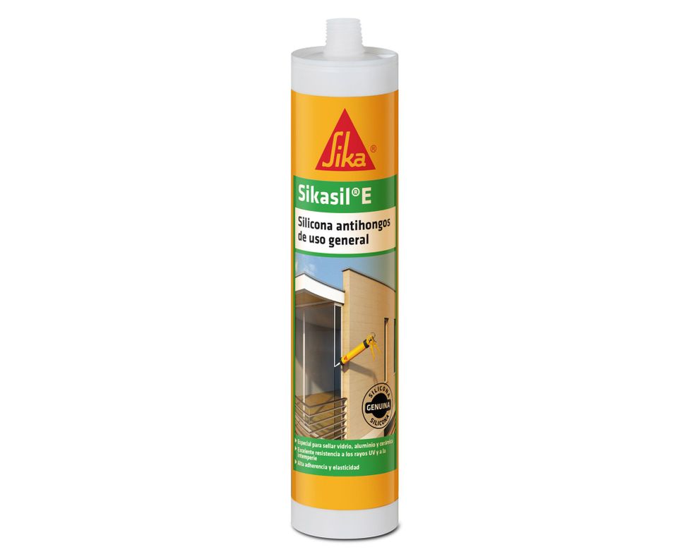 Sellador de silicona acética 280 ml Sikasil E negro Sika-0