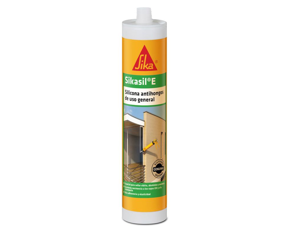 Sellador de silicona acética 280 ml Sikasil E gris Sika-0