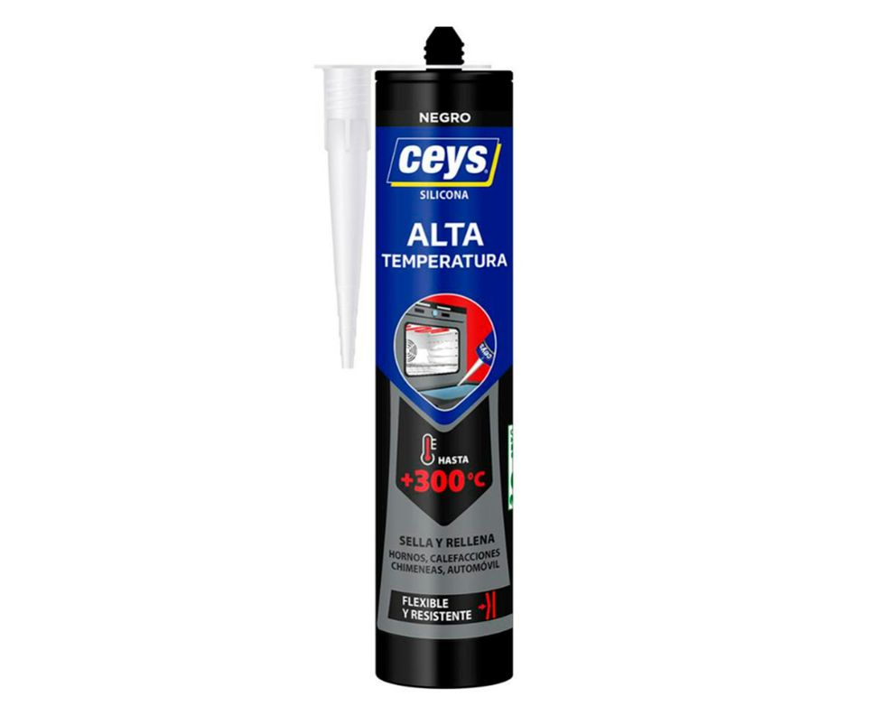 Silicona 280 ml Alta temperatura negro Ceys-1