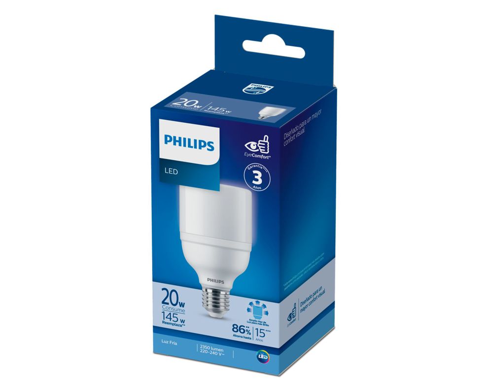Ampolleta Led 20W E27 luz fría Bright blanco-1