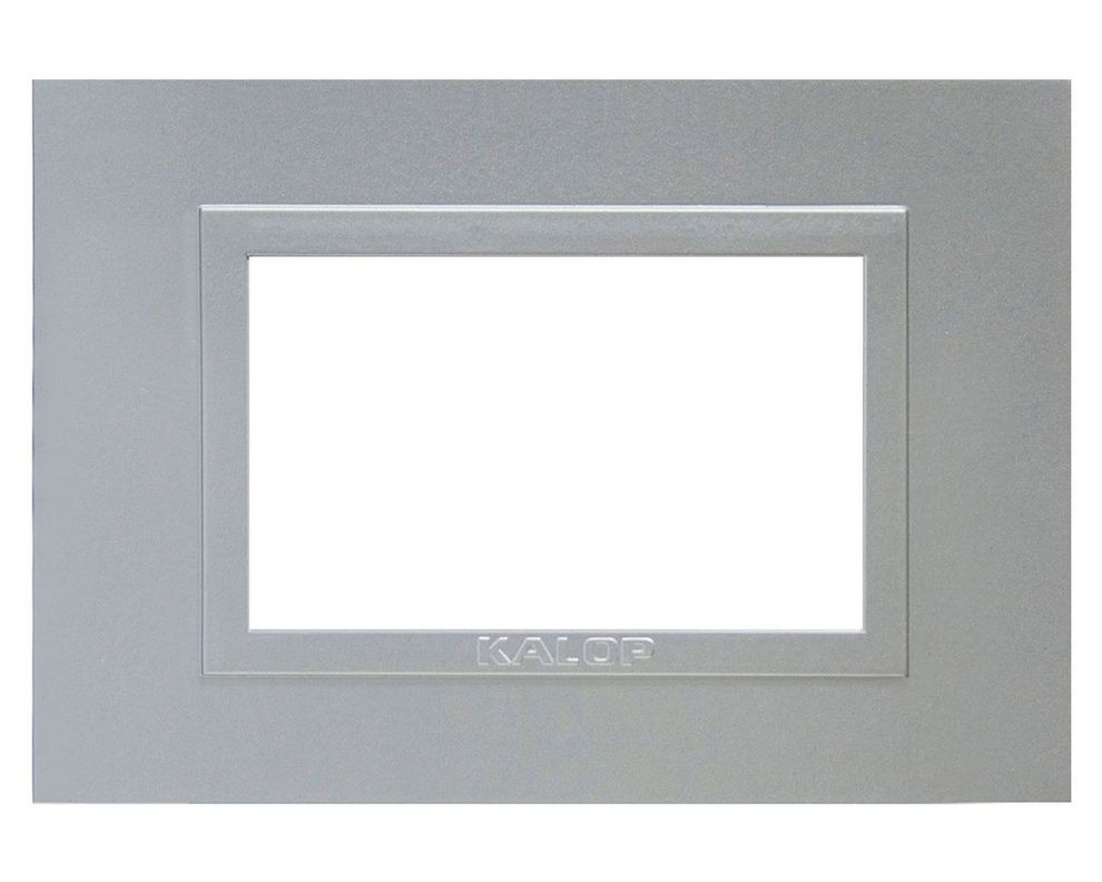 Placa 3 módulos Modular plata Kalop-0