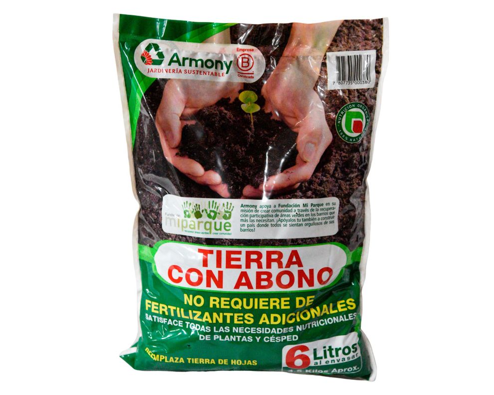Tierra con abono 6 litros natural-0