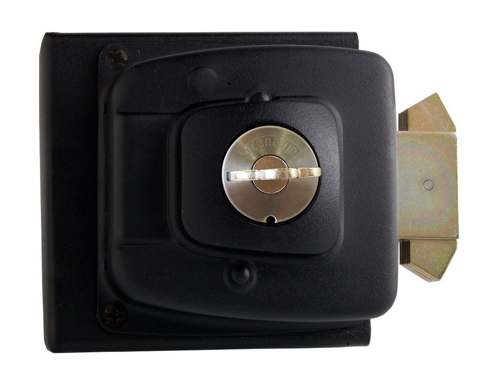 Cerradura sobreponer puertas de 30 mm 2090 negro Scanavini-1