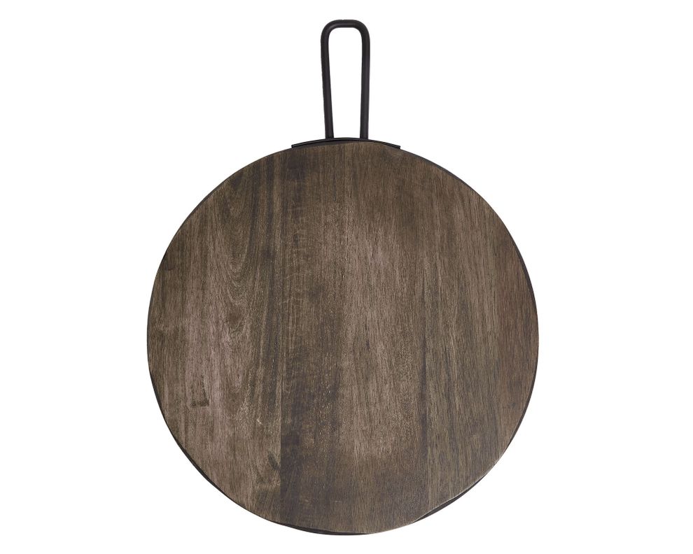Tabla piqueo redonda Dark wood-0