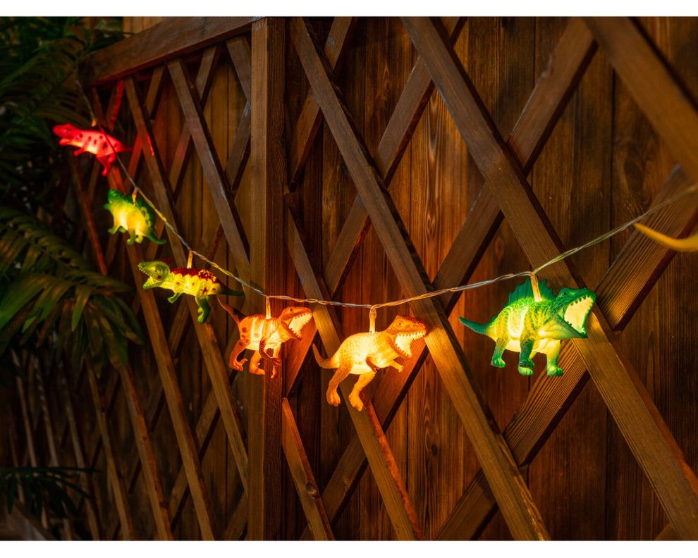 Guirnalda 170 cm 8L Dinosaurios luz cálida-2