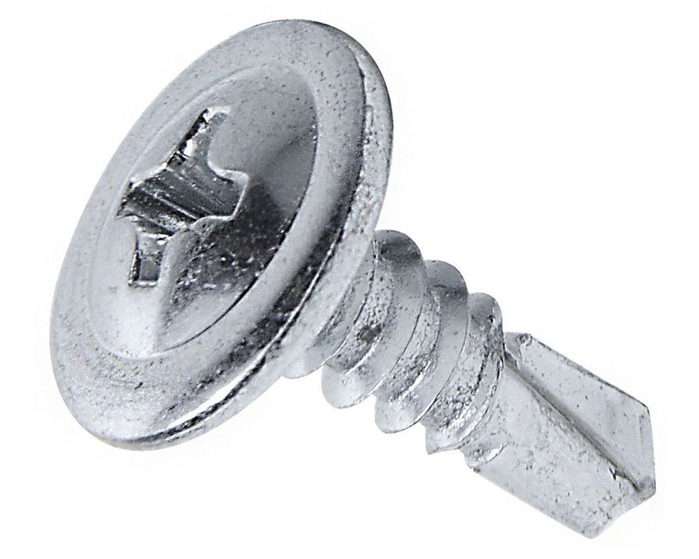 Tornillo autoperforante cabeza Truss con golilla 8 x 1'' zincado Imporper-0
