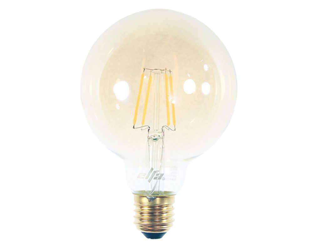 Ampolleta LED filamento 8W E27 luz día G95-0