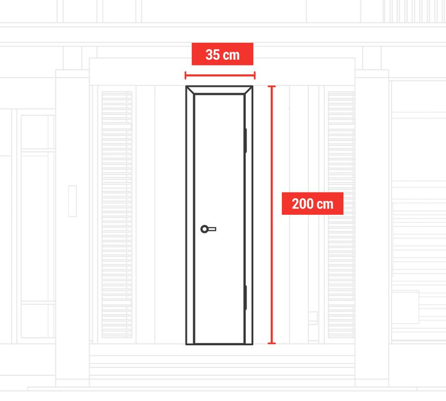 Puerta Clóset Hoja 35x200 cm Blanca Pino Radiata Temsa-5