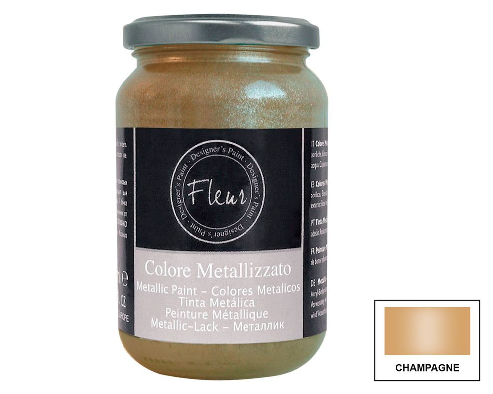 Pintura metálica 330 ml champagne Fleur-0