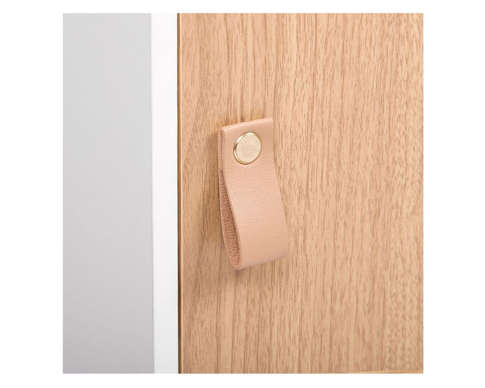 Clóset + cajonera + velador blanco/natural-2