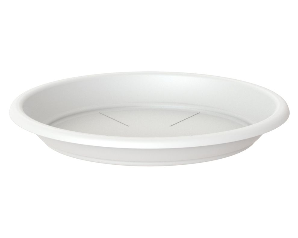 Plato 22 cm plástico Capri blanco-0