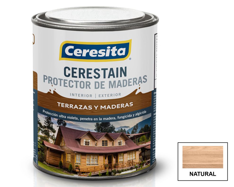 Protector de madera 1/4 galón cerestain natural mate ceresita-0