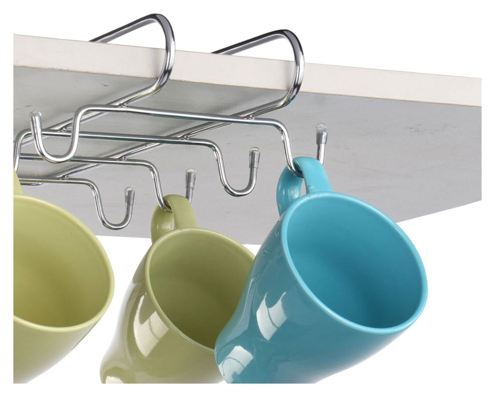 Colgador de tazas cromado Cotidiana-1