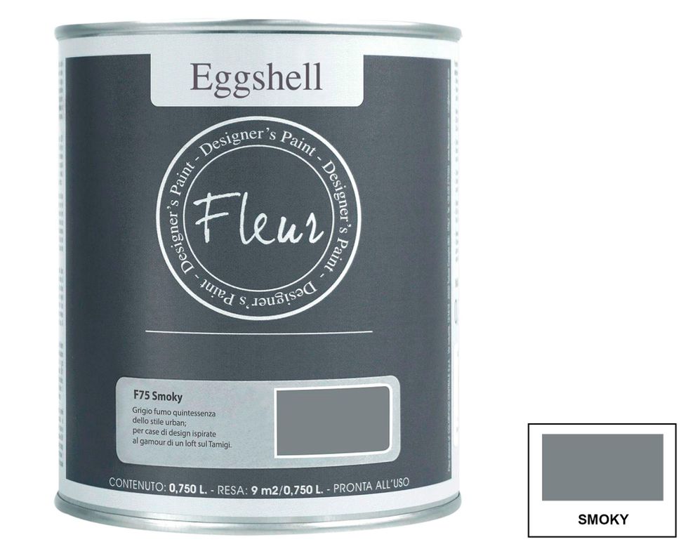 Pintura 750 ml Eggshell smoky semi satín Fleur-2