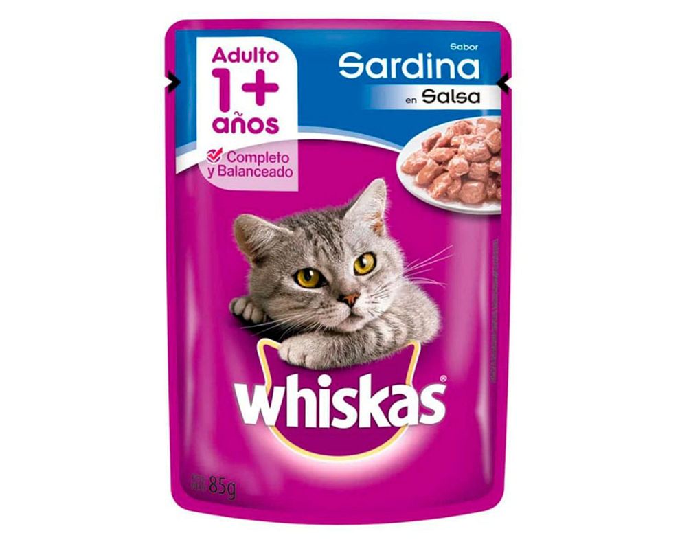 Alimento húmedo gato 85 gr sardina Whiskas-1