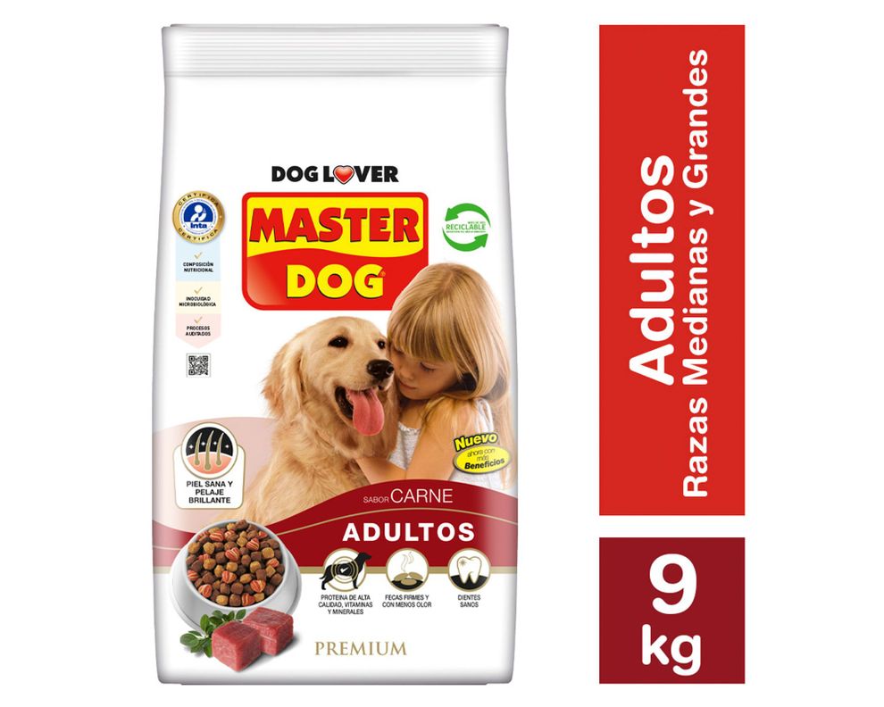 Alimento perro 9 kg Premium carne Master Dog-0