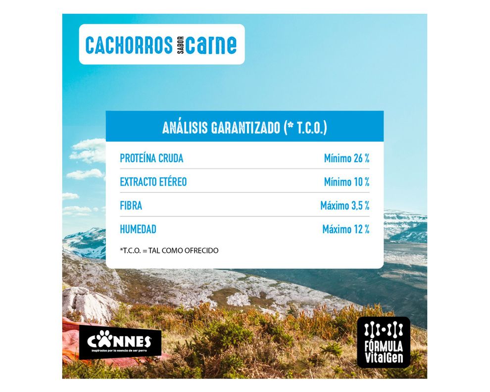 Alimento cachorro 3 kg raza mediana grande carne leche Cannes-3