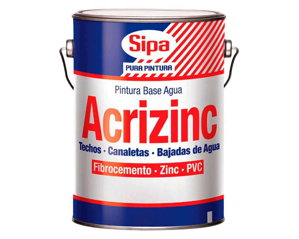 Pintura techo 1 galón Acrizinc verde musgo satín Sipa-0