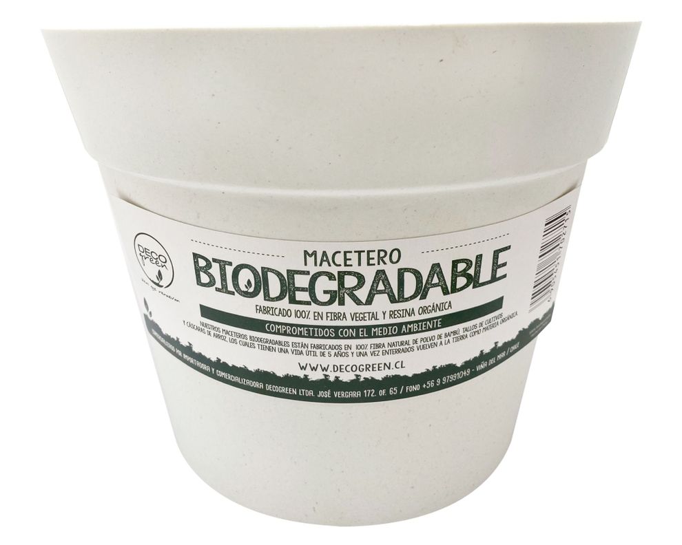 Macetero Bio 25 cm Clásico blanco-0