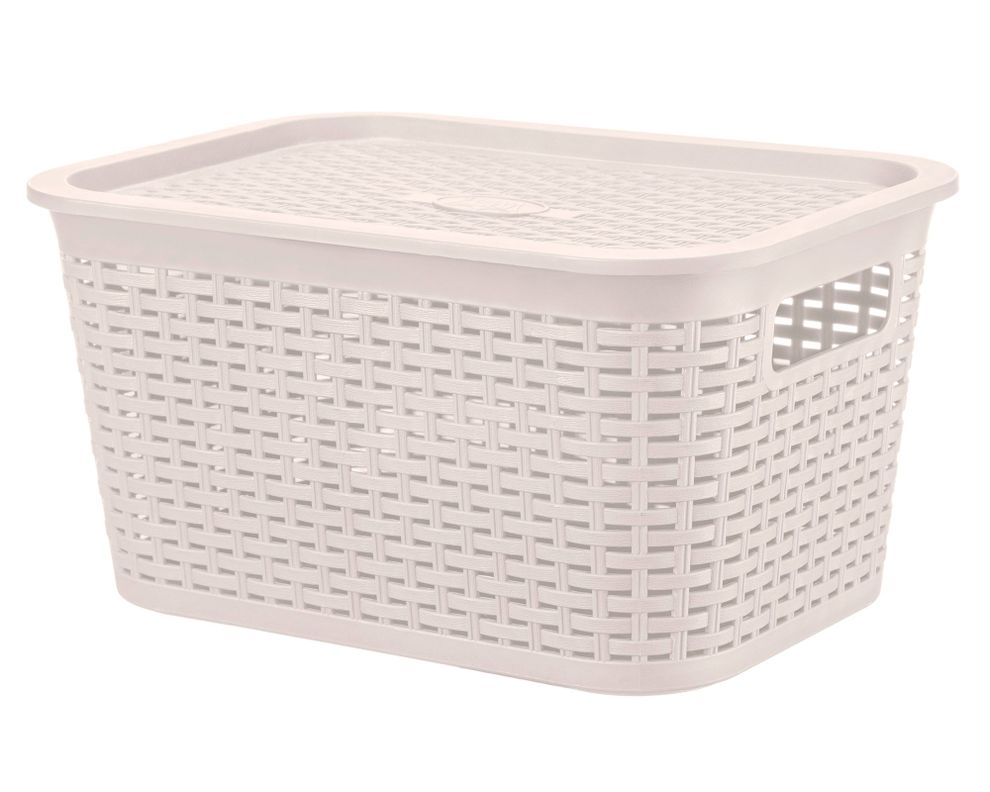 Canasto organizador Tavarua beige plástico 6.5 lt-1