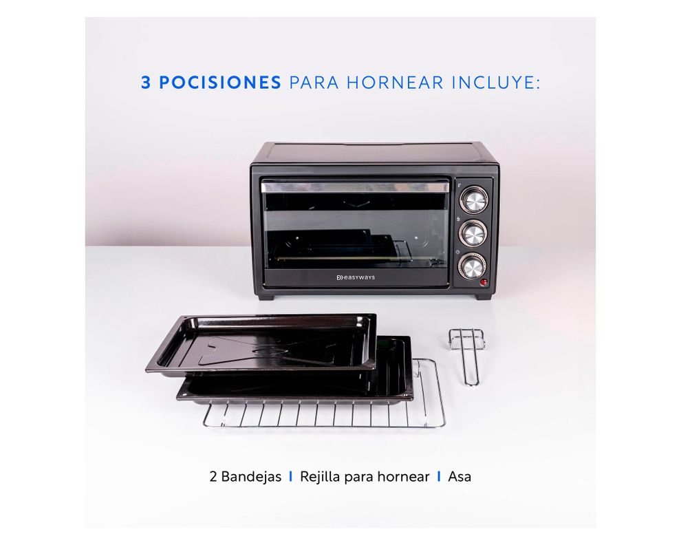 Horno eléctrico Oven Master negro 23 lt-1