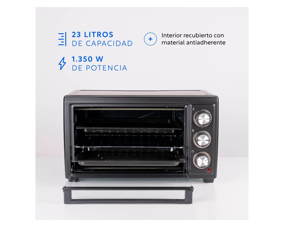 Horno eléctrico Oven Master negro 23 lt-2