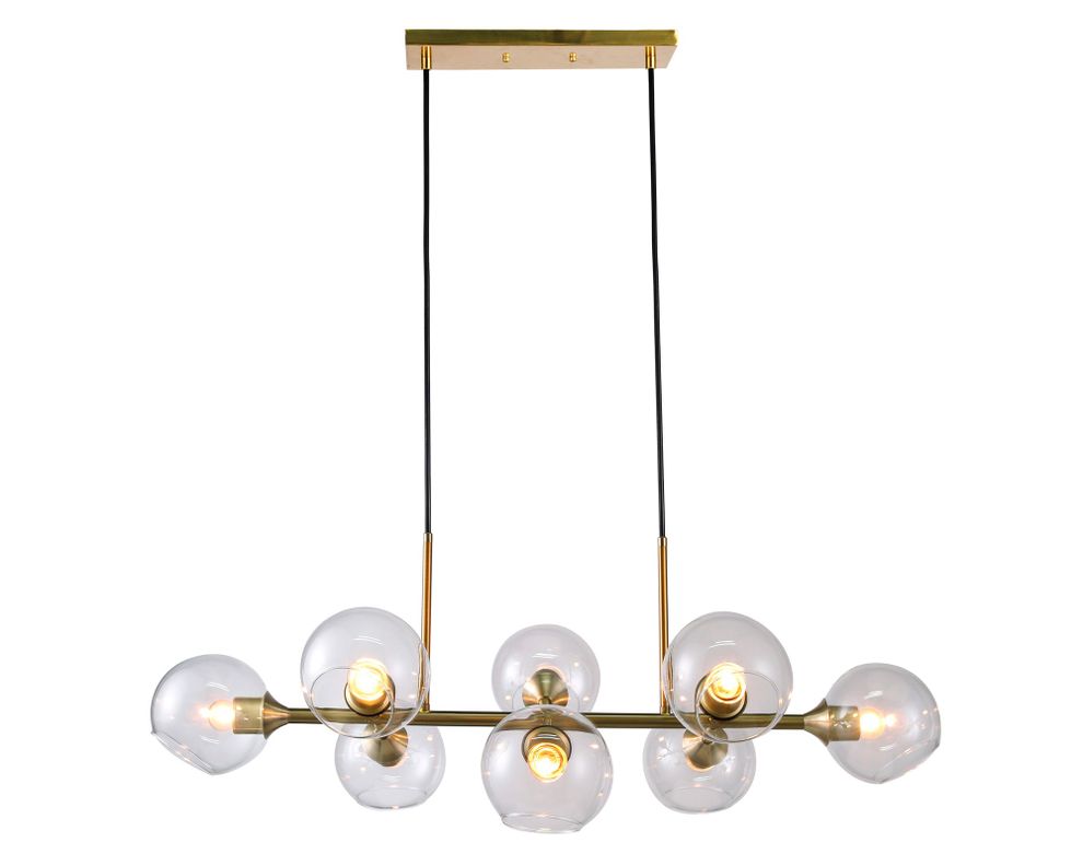 Lámpara colgar 8L E27 70's Retro globos vidrio-0
