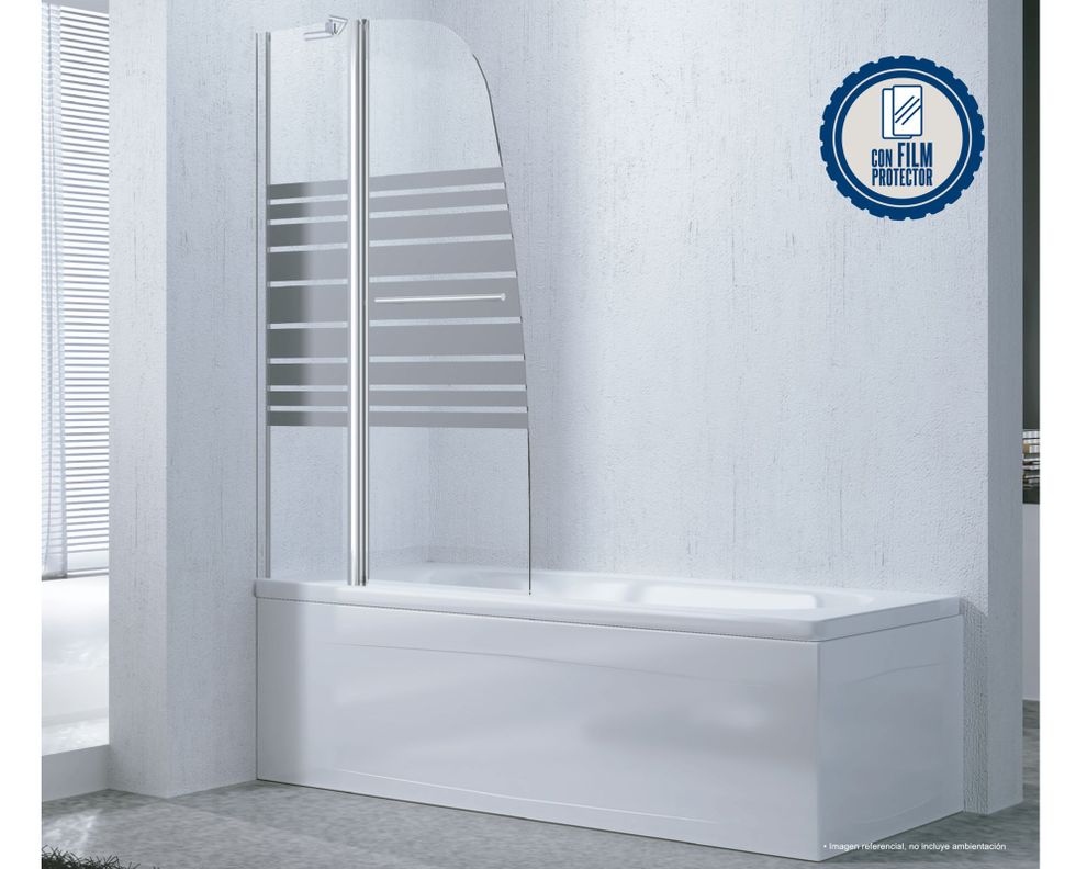 Batiente baño 150x90 cm 5 mm Franja con manilla-1