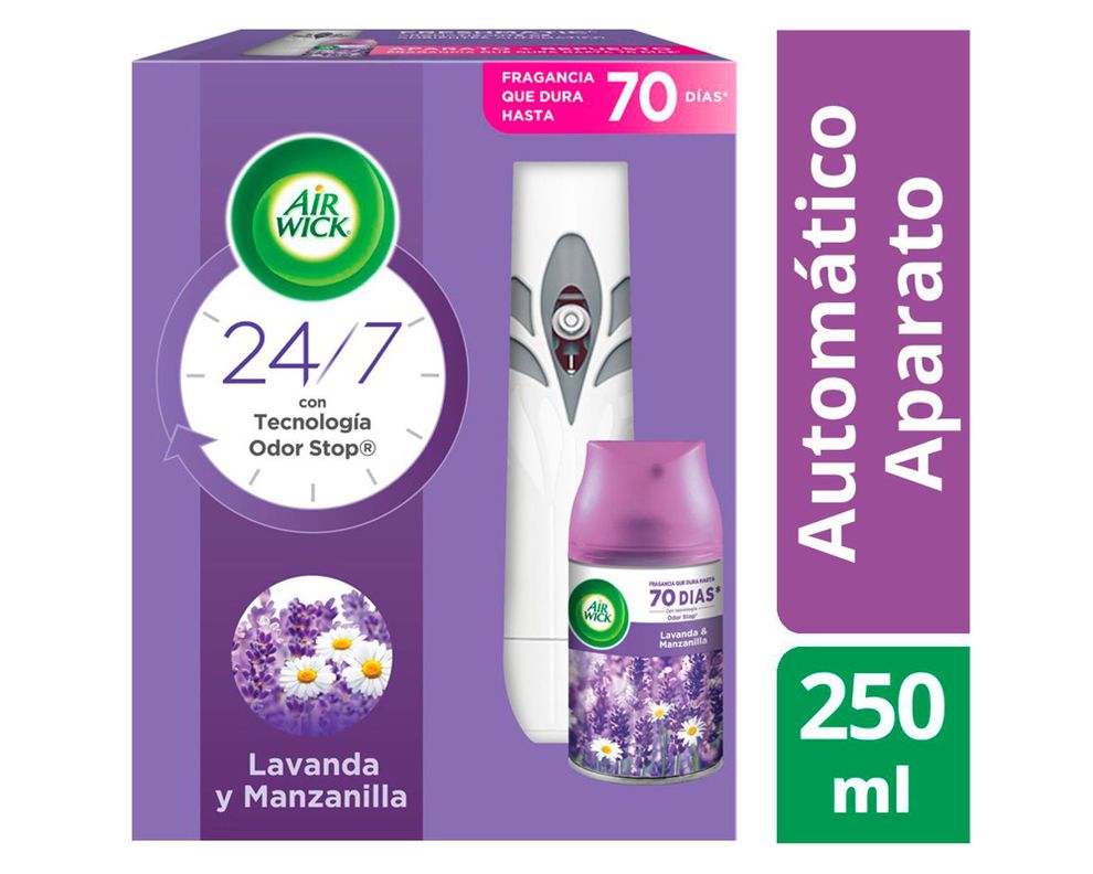 Aromatizador automático + recarga 250 ml lavanda Air wick.-0