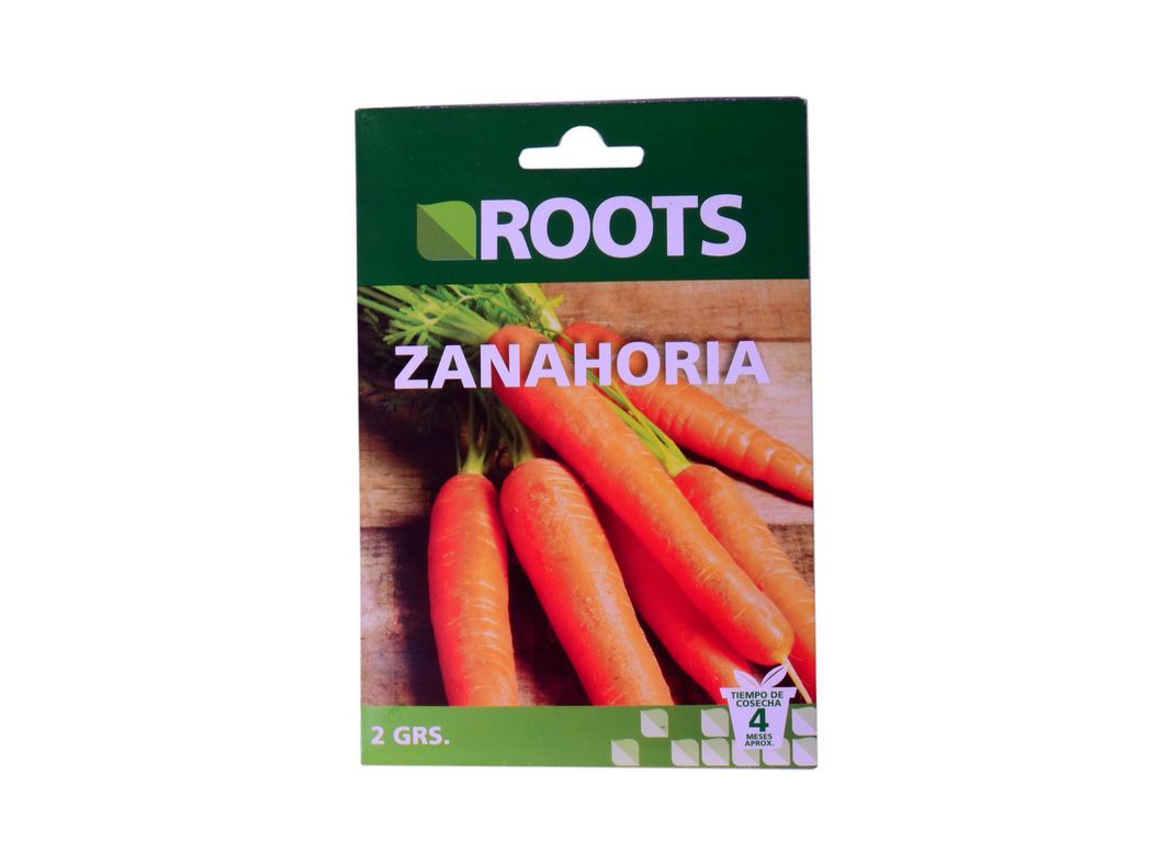 Semilla zanahoria nantesa tiempo cosecha 4 meses x2 g Roots-0