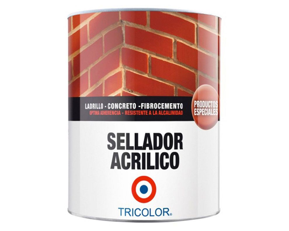 Sellador acrílico 1/4 galón ladrillo semibrillante Tricolor-0
