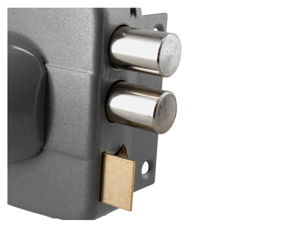 Cerradura sobreponer puertas de 30 a 50 mm 110 gris Oister-1