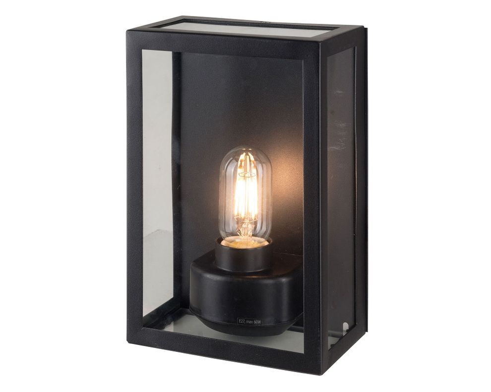 Aplique muro Varina glass E27 1L negro-0