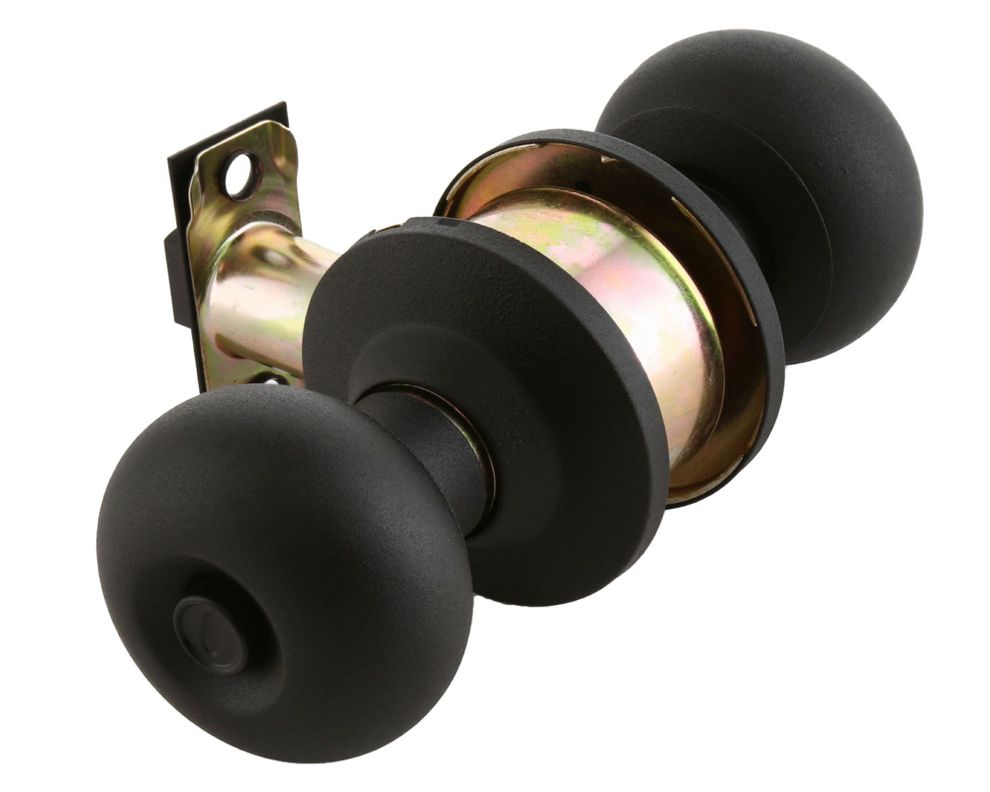 Cerradura embutir pomo baño 206 negro mate Odis-1