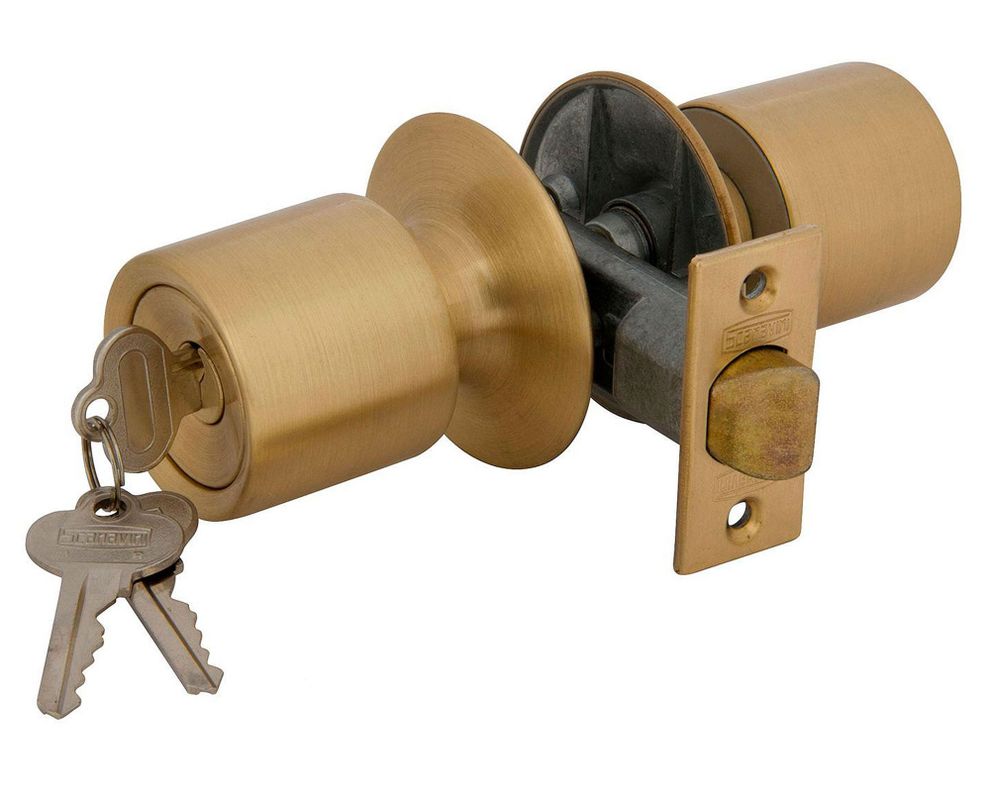 Cerradura tubular pomo oficina/dormitorio bronce 4040 Scanavini-0