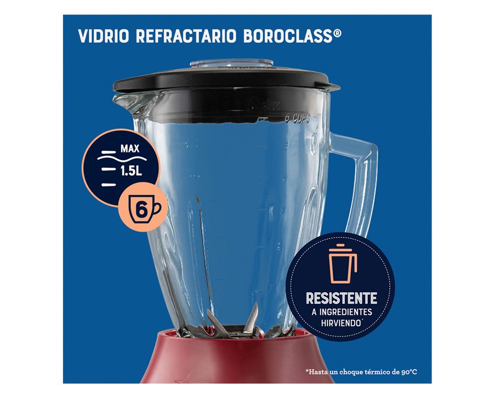 Licuadora 1.5 litros BLSTPEG-RPB-052 rojo-2