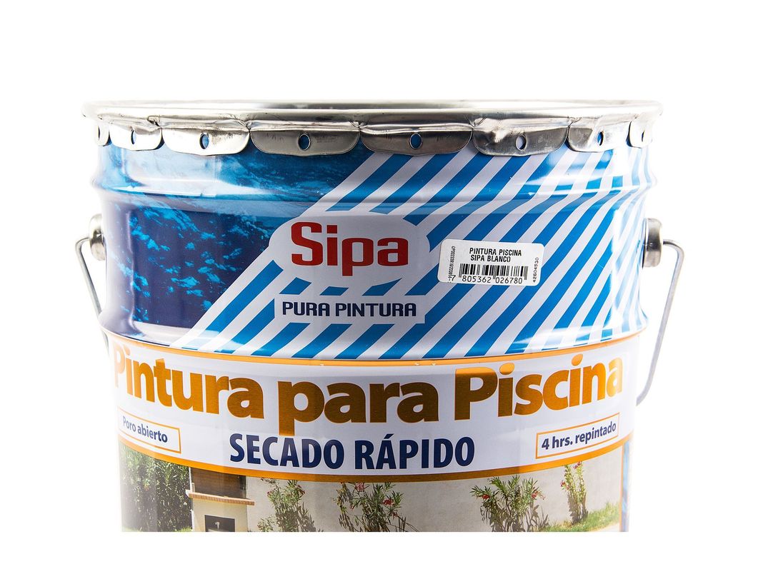 Pintura para piscina 1 tineta blanco Sipa-1