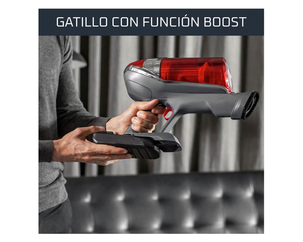 Aspiradora vertical inalámbrica X-Force rojo 130W-3