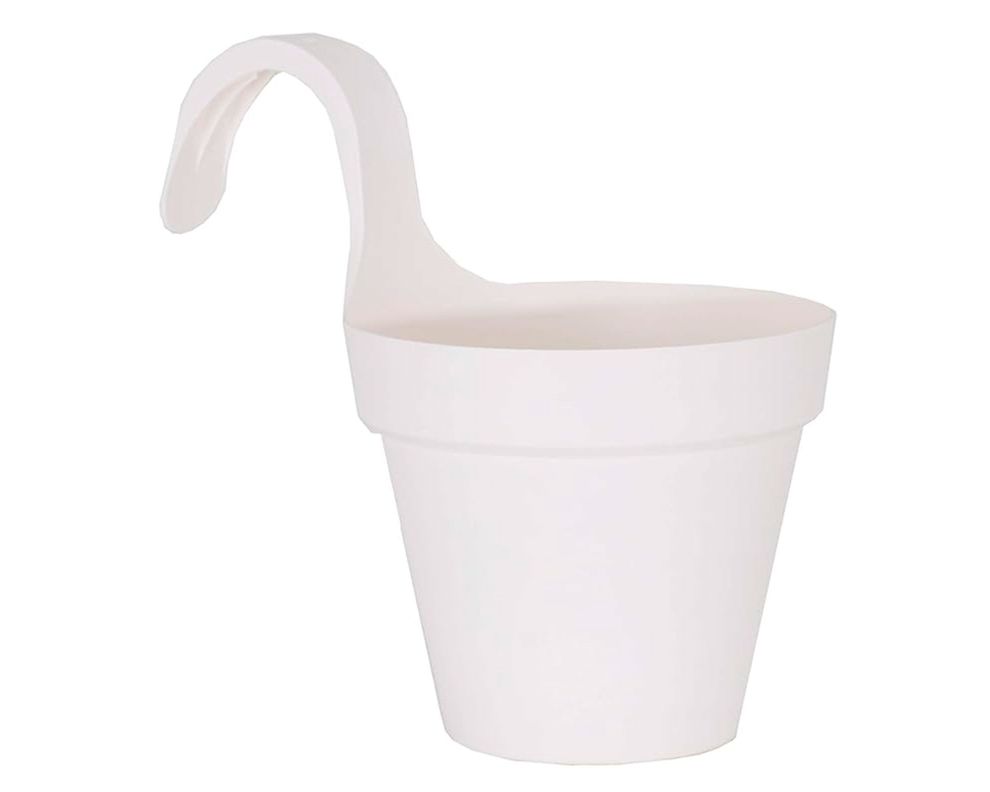 Maceta Balcón simple blanco 20 cm-0