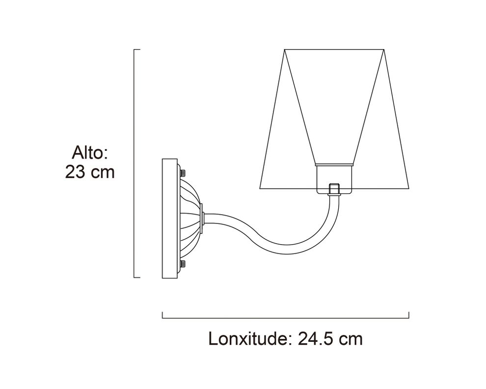 Aplique 1L E14 Pantalla blanco Abitare-3
