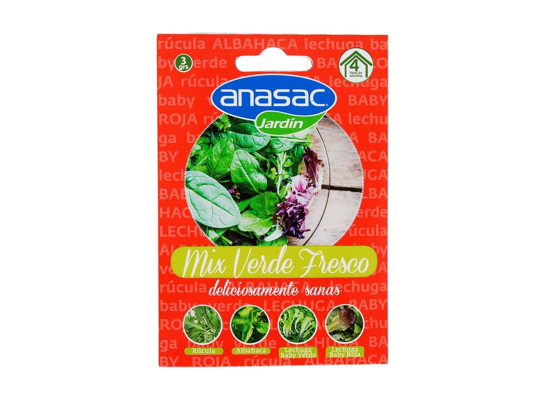 Mix semillas 4 variedades verde fresco 3 gr Anasac-0