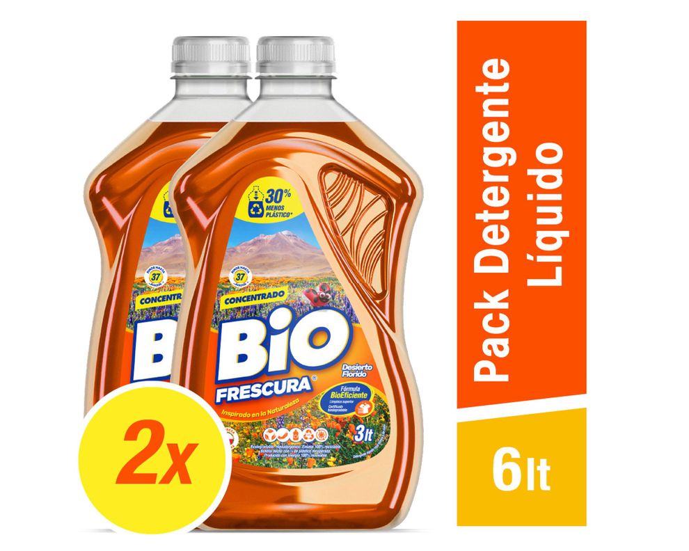 Detergente líquido 3 litros Desierto florido 2 unidades-1