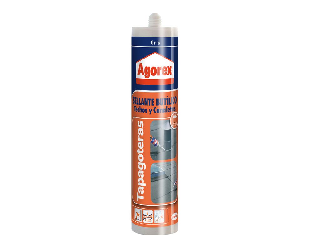 Sellador butílico 310 ml Tapagoteras blanco Agorex-0