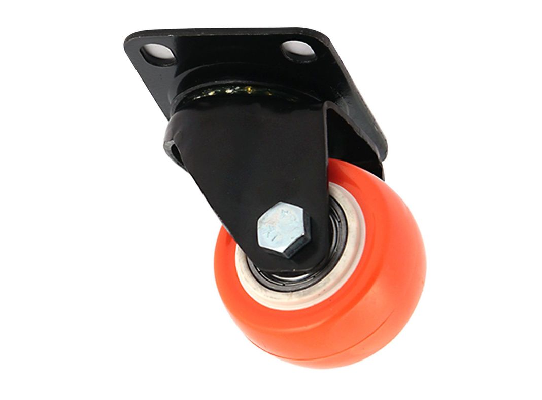 Rueda 40 mm placa naranjo/negro Gevemac-2