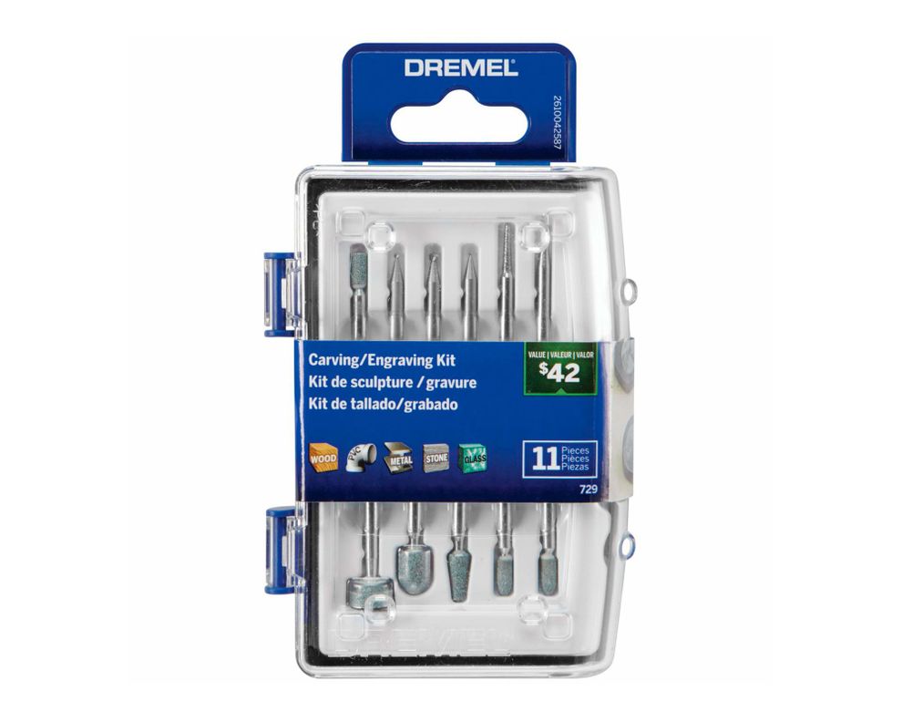 Kit tallado 11 piezas Dremel.-0